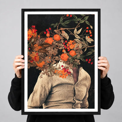 Floral Portrait Nature Fusion Wall Art 3