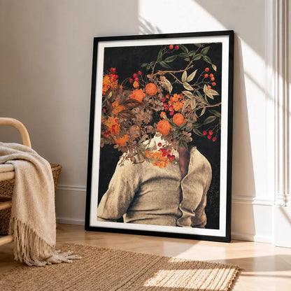 Floral Portrait Nature Fusion Wall Art 4