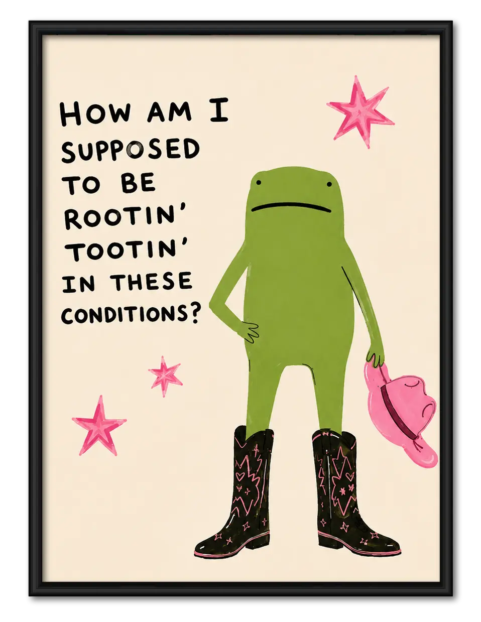 Funny Frog Western Style Wall Art 1
