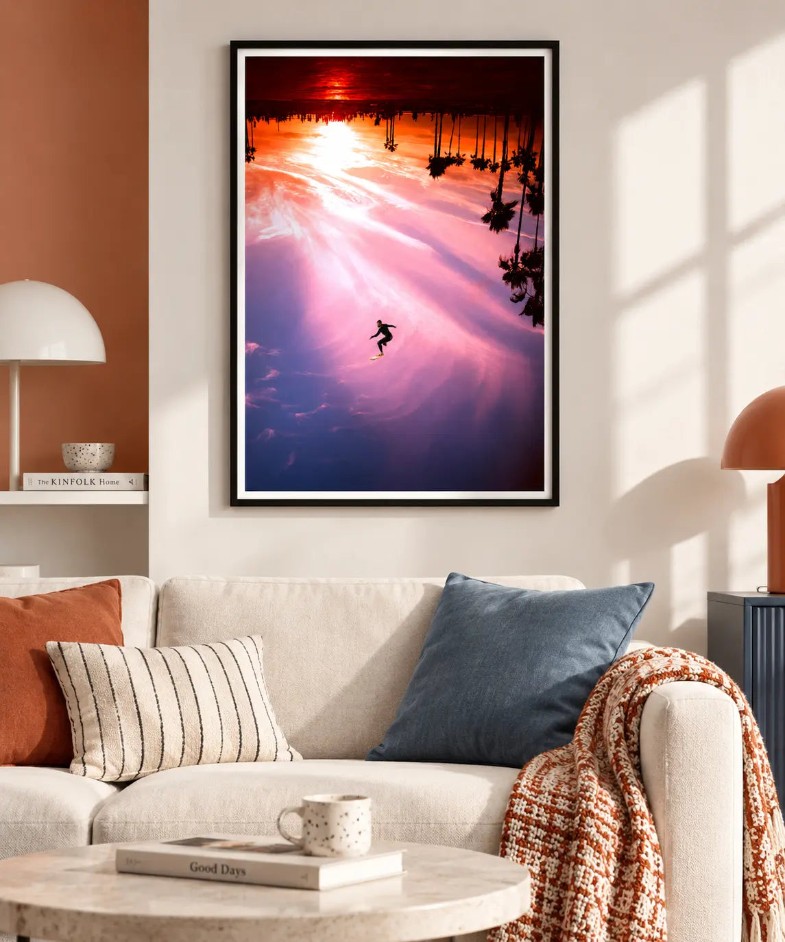 Surreal Sunset Surfer Sky Wall Art 6
