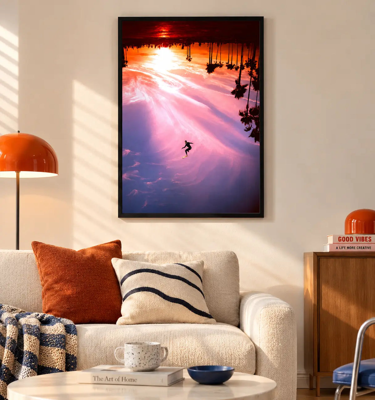 Surreal Sunset Surfer Sky Wall Art 7