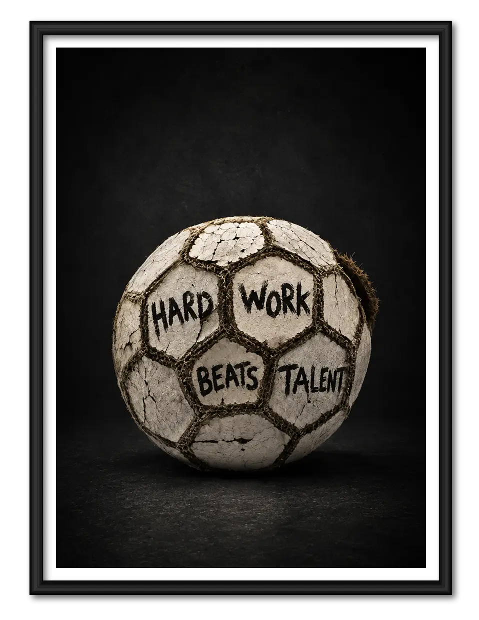Hard Work Beats Talent Football Wall Art 1