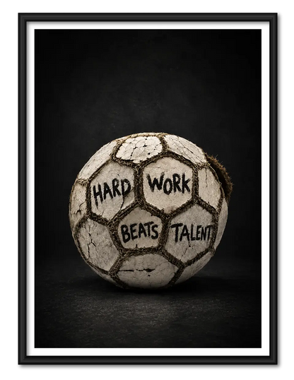 Hard Work Beats Talent Football Wall Art 1