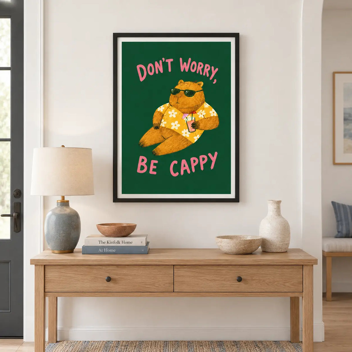 Don’t Worry Be Cappy Capybara Wall Art 5
