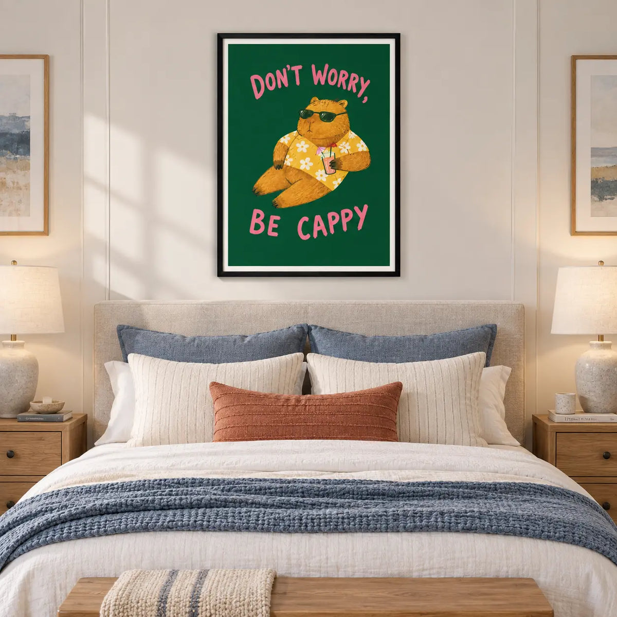Don’t Worry Be Cappy Capybara Wall Art 6