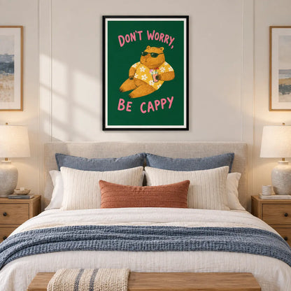 Don’t Worry Be Cappy Capybara Wall Art 6