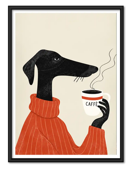 Black Dog Coffee Break Wall Art