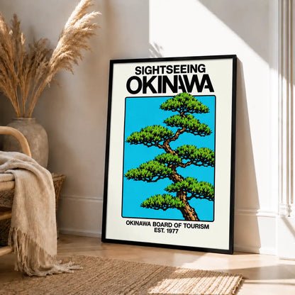 Sightseeing Okinawa Retro Travel Poster Wall Art