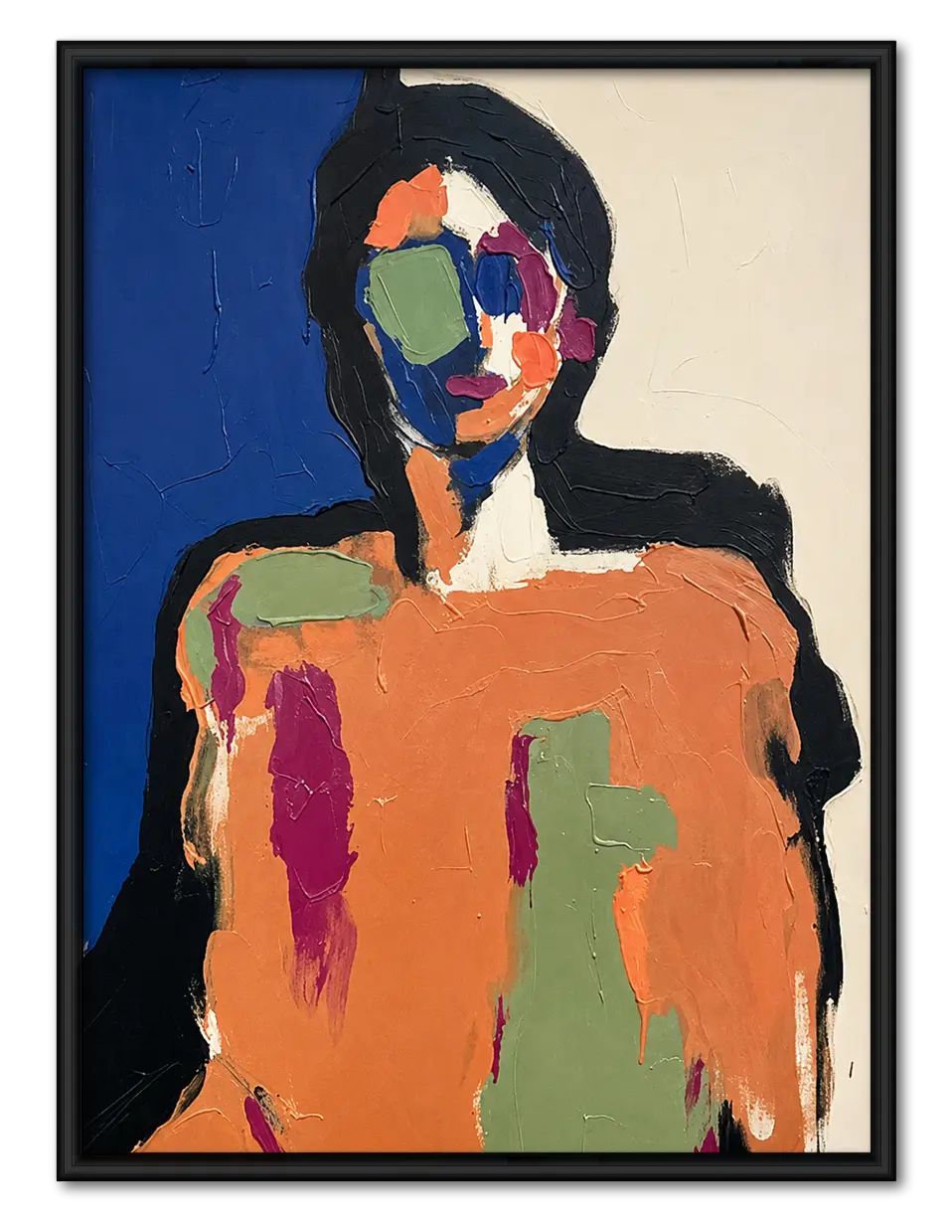 Abstract Colorful Portrait Painting Wall Art 1