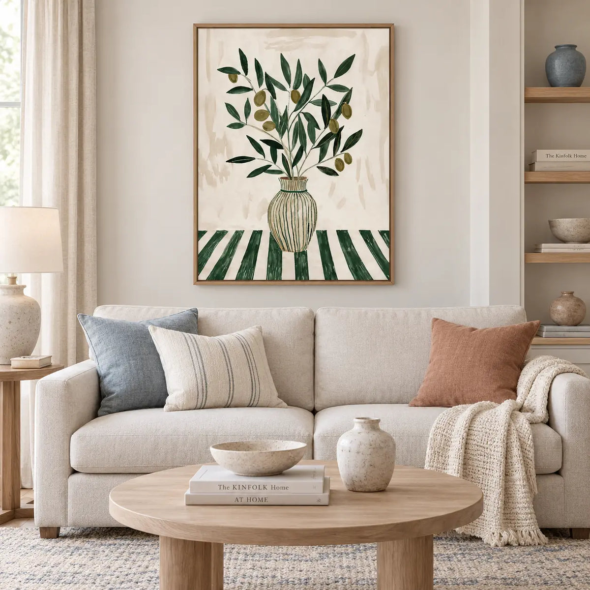 Olive Branch Vase Botanical Wall Art 2
