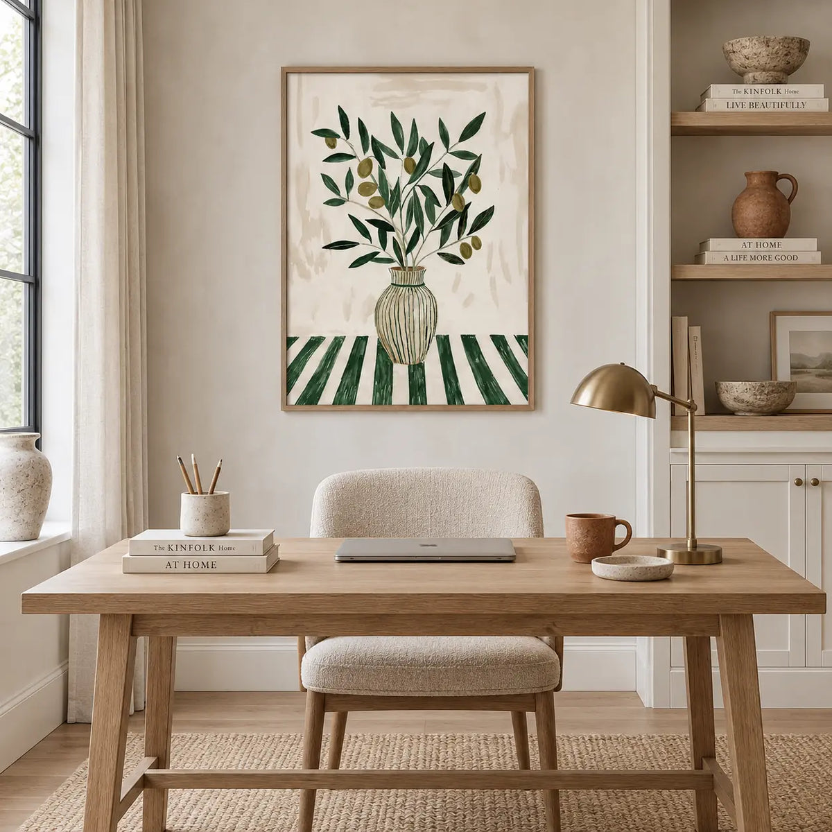 Olive Branch Vase Botanical Wall Art 6