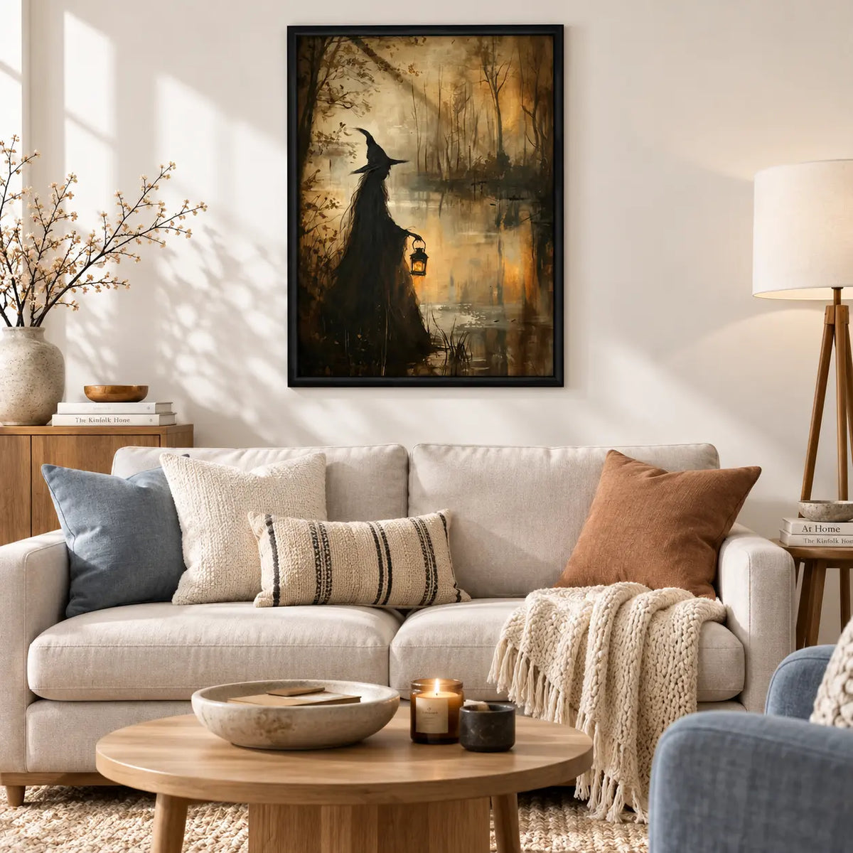 Witch Forest Lantern Fantasy Wall Art 2