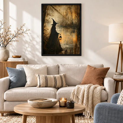 Witch Forest Lantern Fantasy Wall Art 2