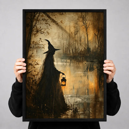 Witch Forest Lantern Fantasy Wall Art 3