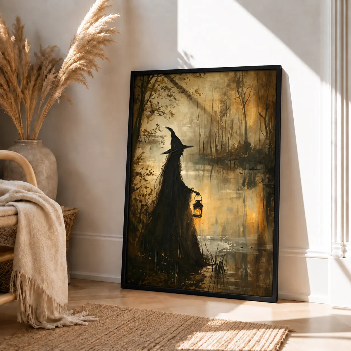 Witch Forest Lantern Fantasy Wall Art 4