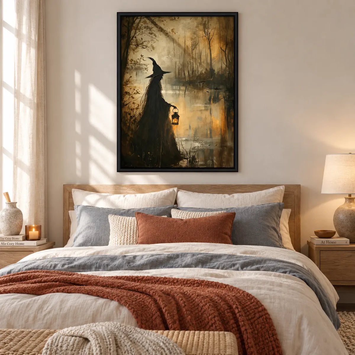 Witch Forest Lantern Fantasy Wall Art 5