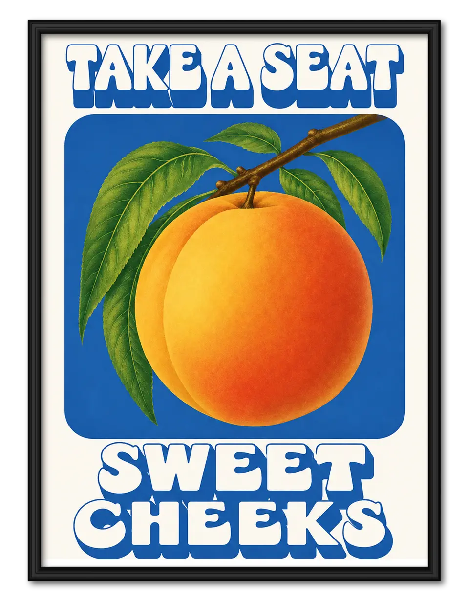 Sweet Peach Typography Wall Art 1