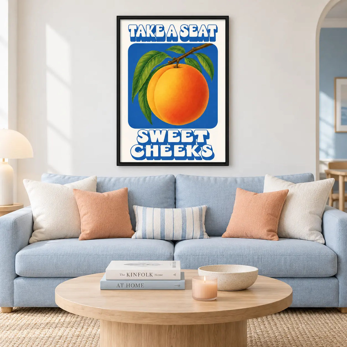 Sweet Peach Typography Wall Art 2