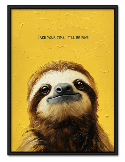 Take Your Time Sloth Motivational Wall Art