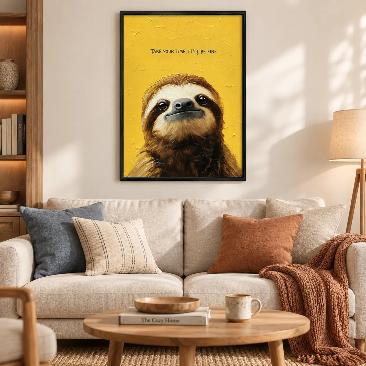 Take Your Time Sloth Motivational Wall Art 2