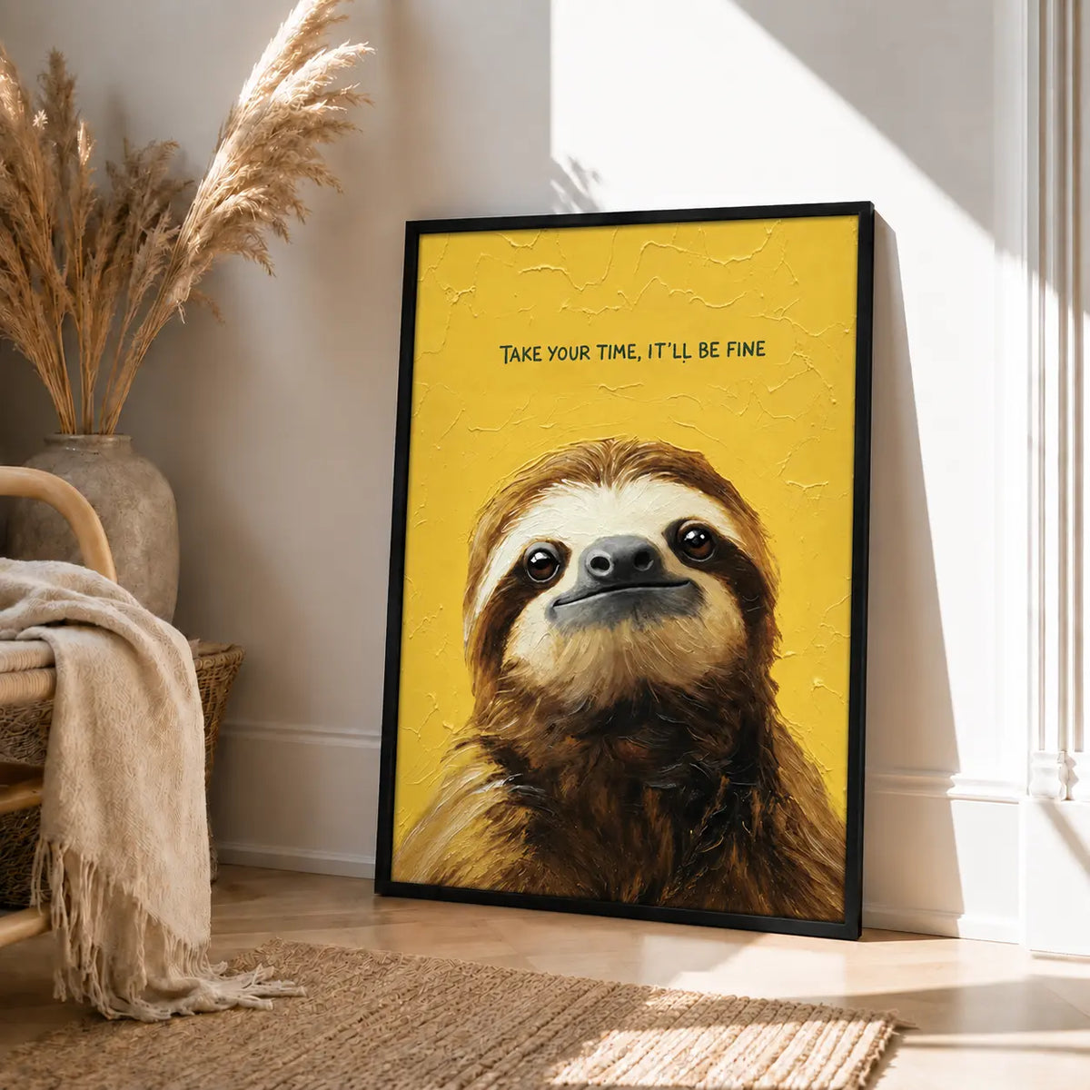 Take Your Time Sloth Motivational Wall Art 4