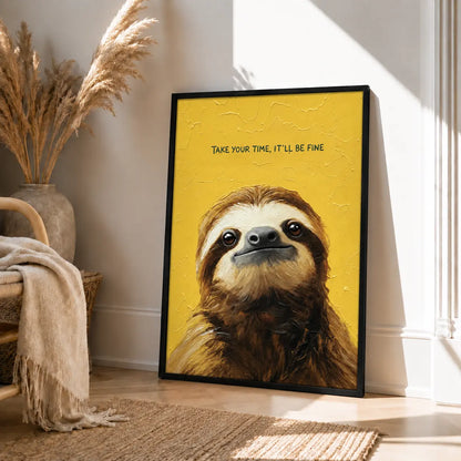 Take Your Time Sloth Motivational Wall Art 4