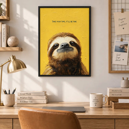 Take Your Time Sloth Motivational Wall Art 5
