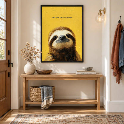 Take Your Time Sloth Motivational Wall Art 6