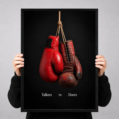 Talkers vs Doers Boxing Gloves Wall Art 3