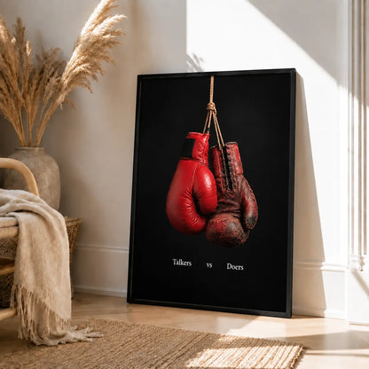 Talkers vs Doers Boxing Gloves Wall Art 4