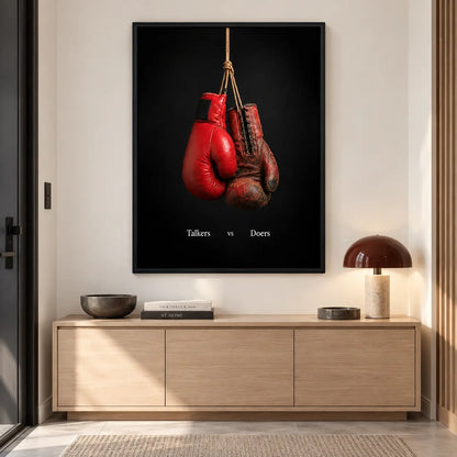 Talkers vs Doers Boxing Gloves Wall Art 5