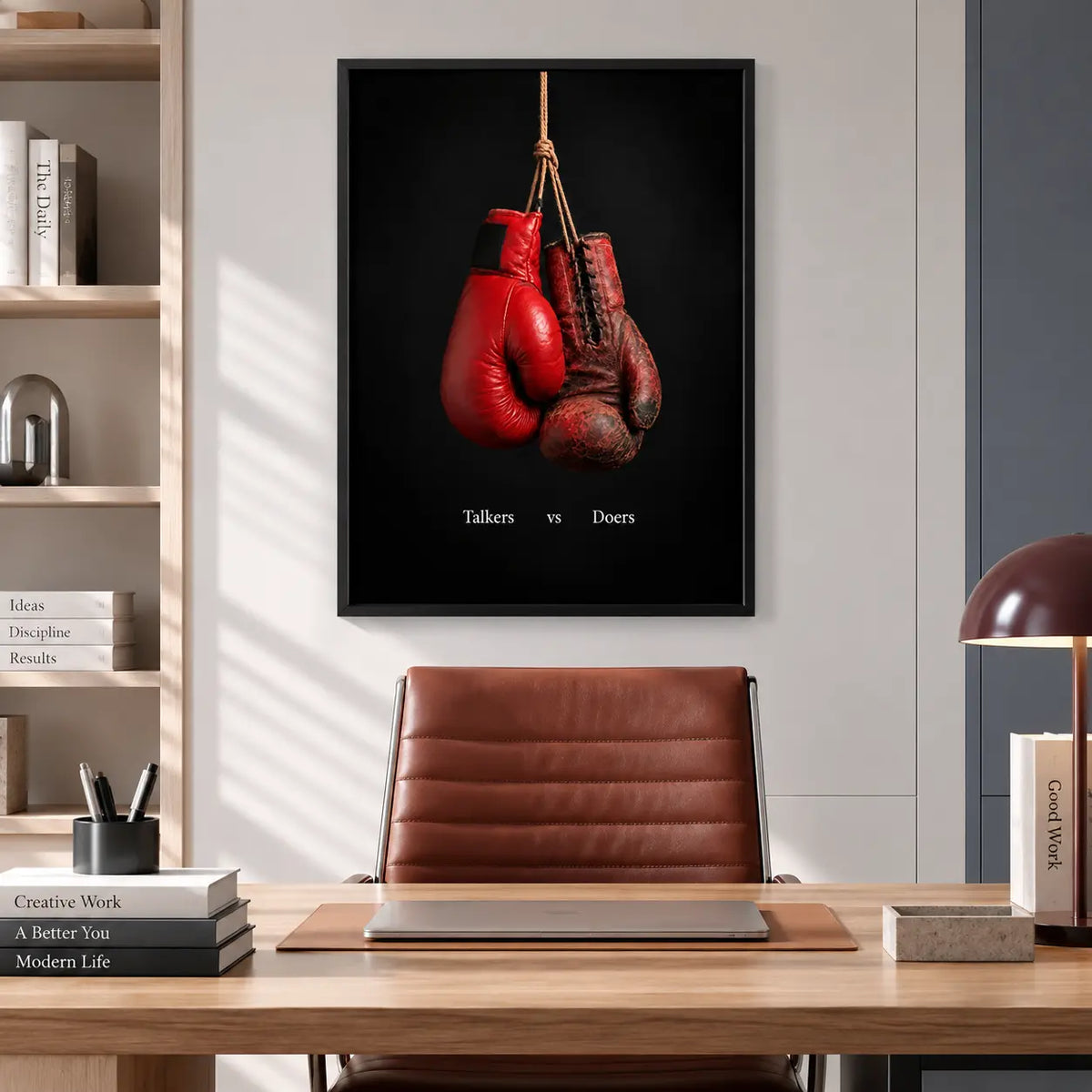 Talkers vs Doers Boxing Gloves Wall Art 6