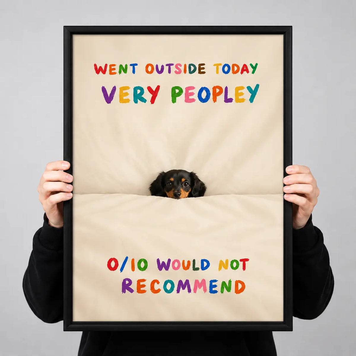 Funny Dog Bedroom Review Wall Art 3