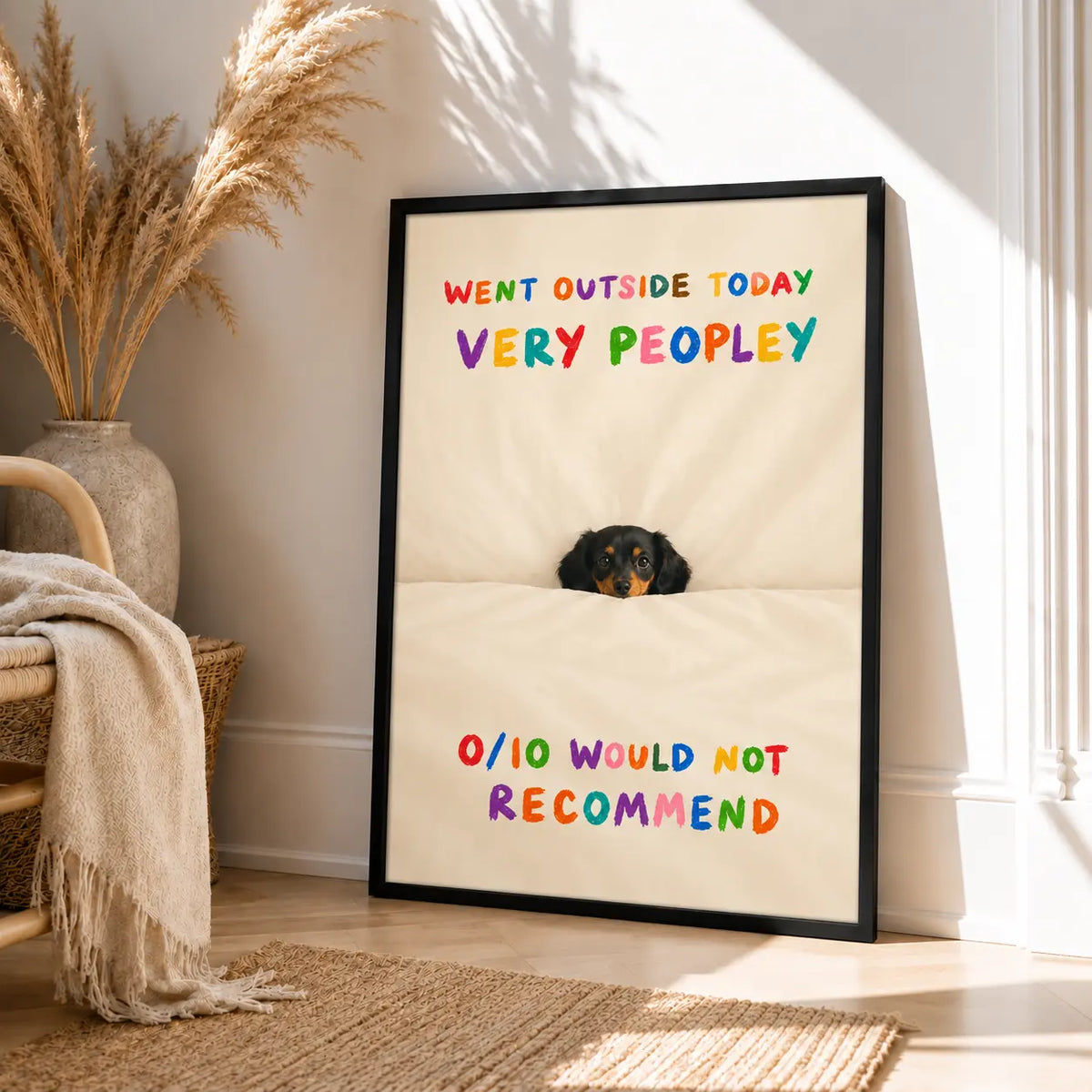 Funny Dog Bedroom Review Wall Art 4