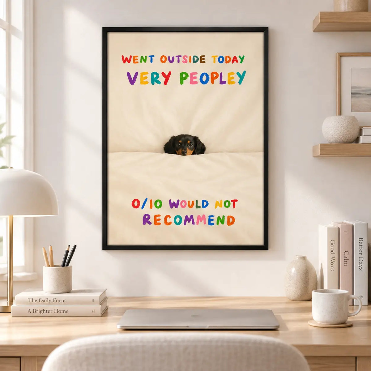 Funny Dog Bedroom Review Wall Art 5