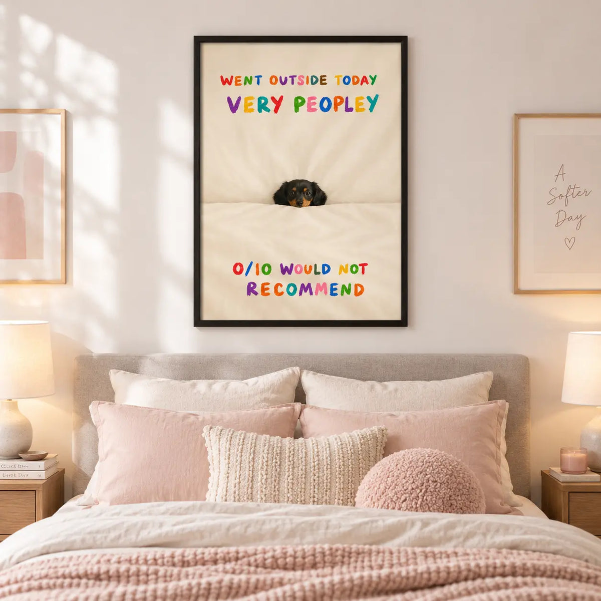 Funny Dog Bedroom Review Wall Art 6