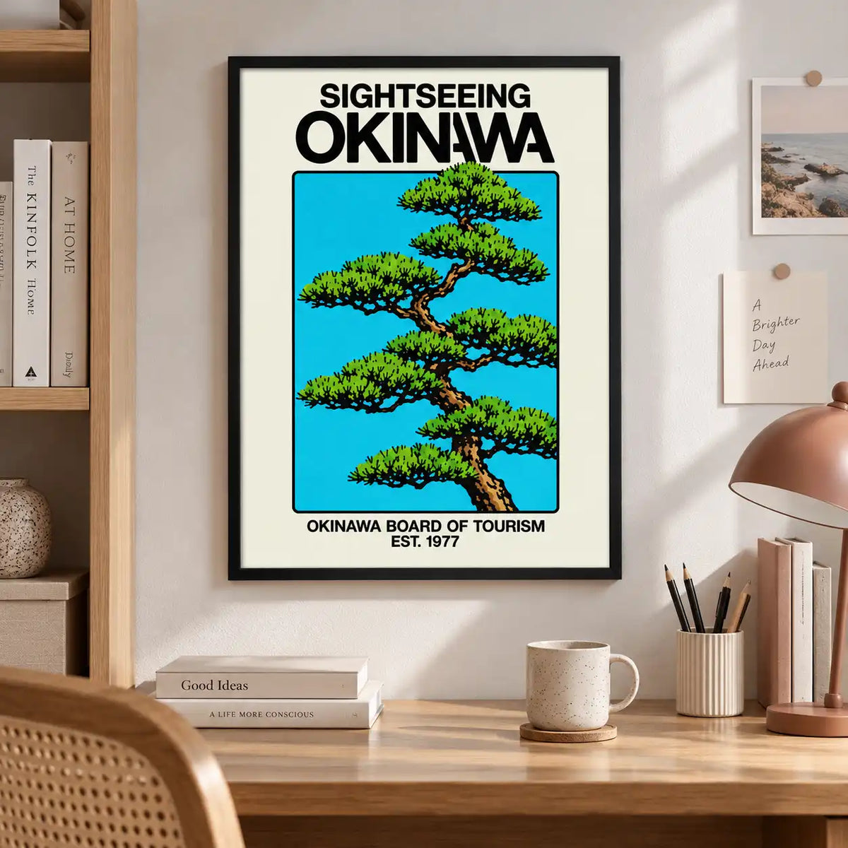 Sightseeing Okinawa Retro Travel Poster Wall Art