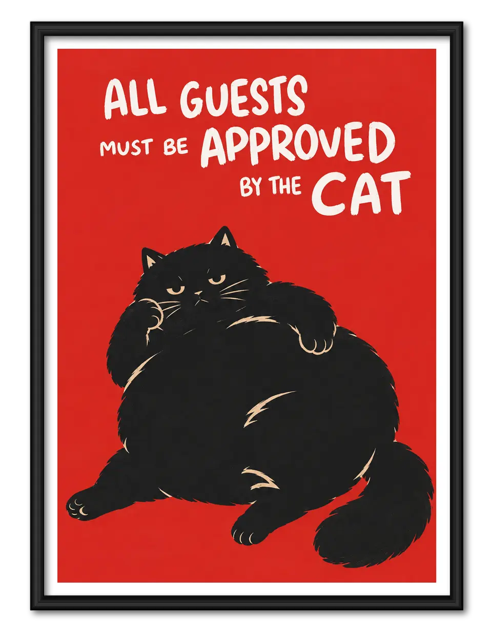 Cat Approved Guest Rules Wall Art 1