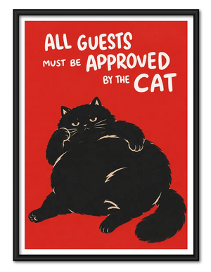 Cat Approved Guest Rules Wall Art