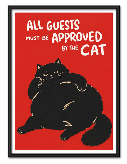 Cat Approved Guest Rules Wall Art