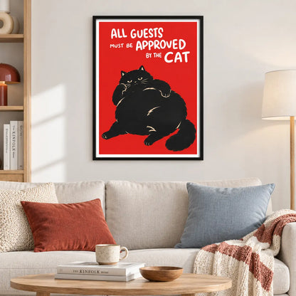 Cat Approved Guest Rules Wall Art 2
