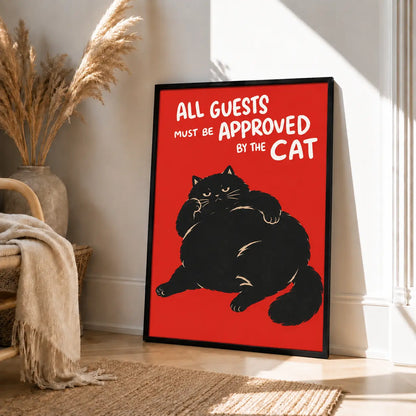 Cat Approved Guest Rules Wall Art 3