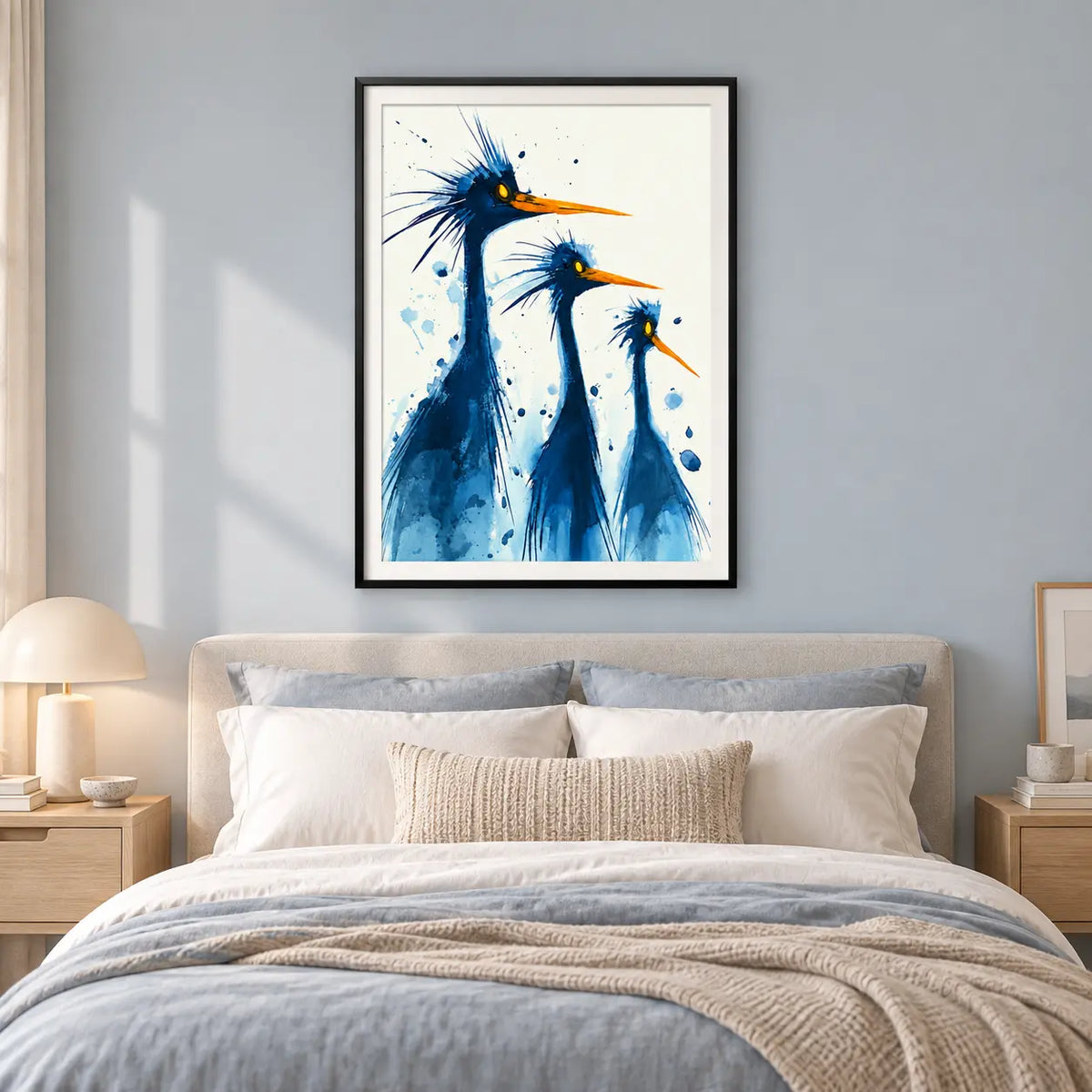 Blue Heron Trio Watercolor Wall Art 6