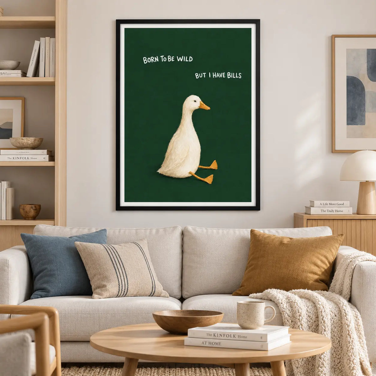 Born To Be Wild But I Have Bills Duck Wall Art 2
