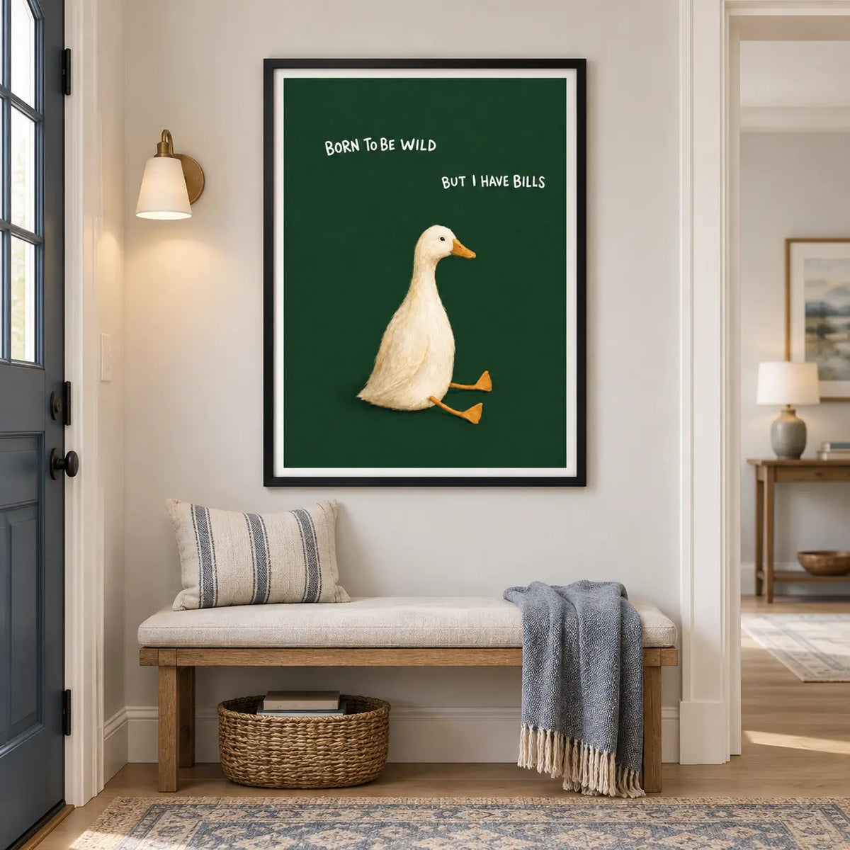 Born To Be Wild But I Have Bills Duck Wall Art 4