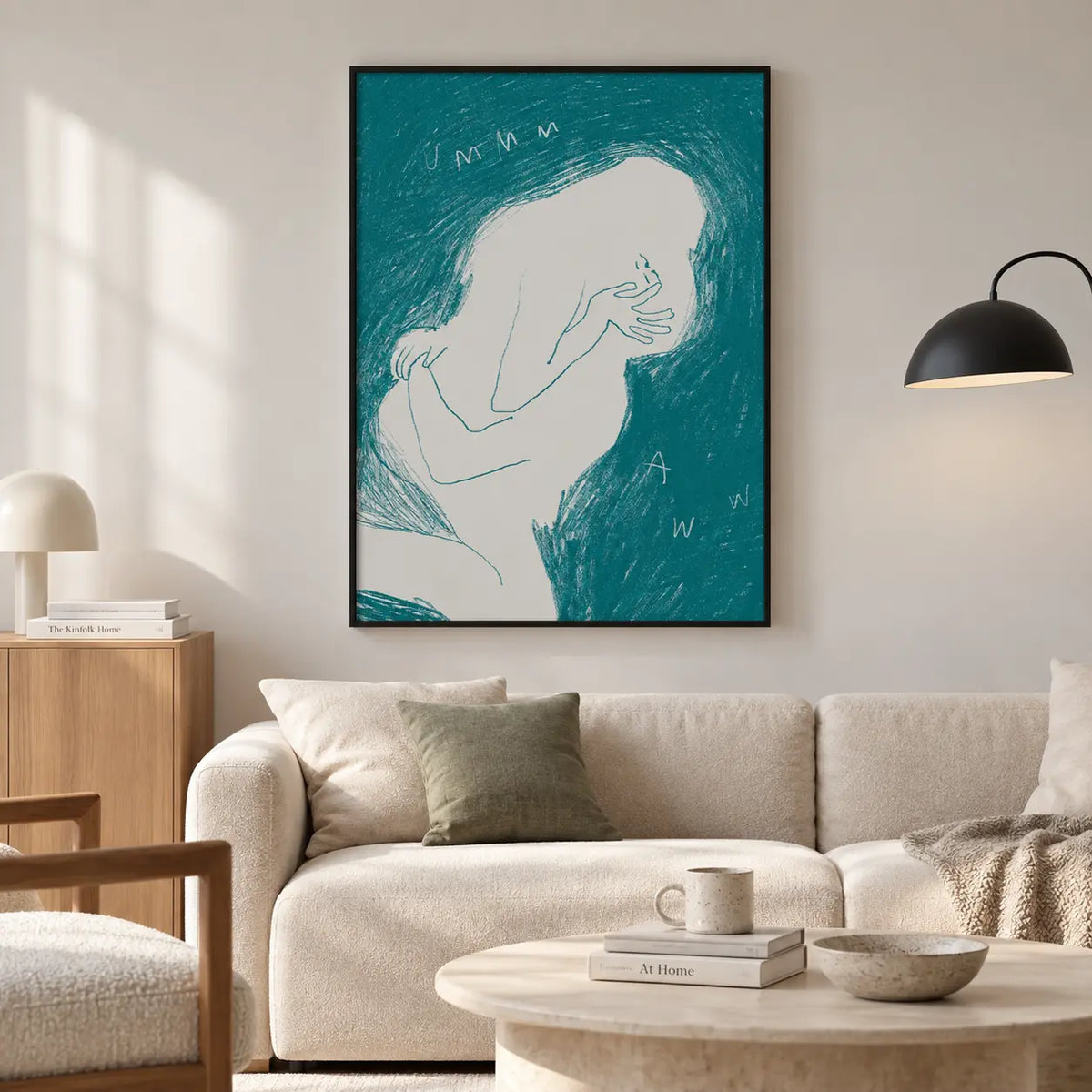 Abstract Blue Figure Wall Art 5