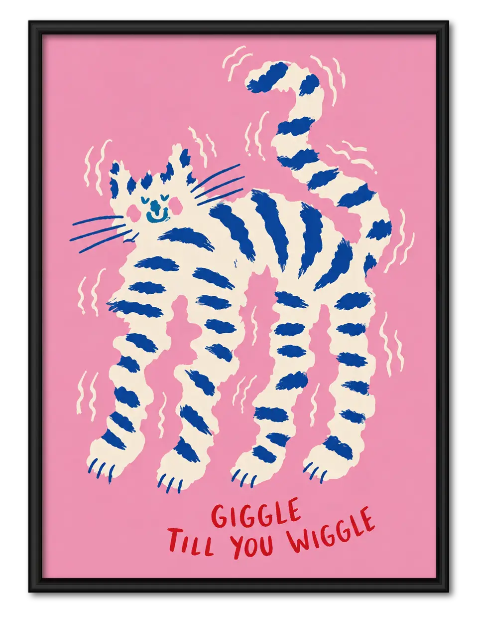Giggle Till You Wiggle Cat Wall Art 1