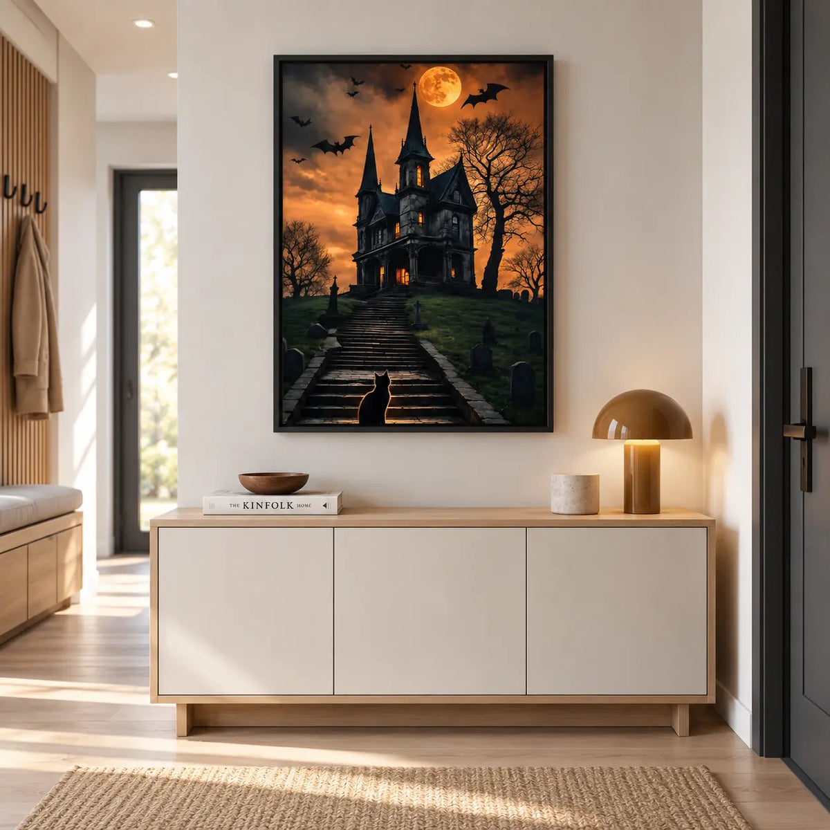 Haunted Mansion Moonlight Cat Wall Art 5
