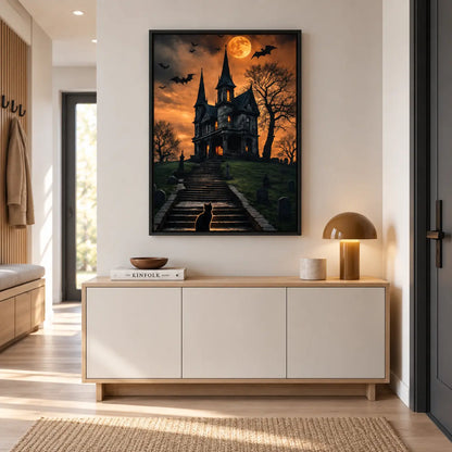 Haunted Mansion Moonlight Cat Wall Art 5