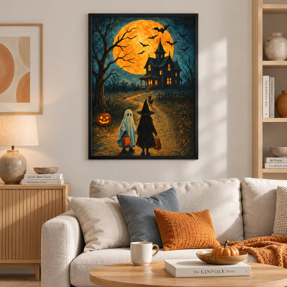 Halloween Night Haunted House Wall Art 2